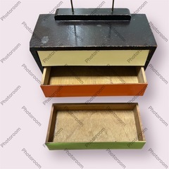 ミニチェスト 昭和レトロ 当時物 インテリア レトロポップ 三段小引き出しの画像