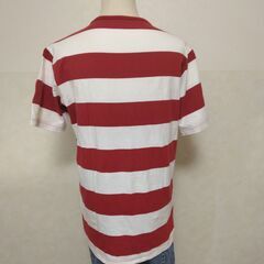 Ｔシャツ　赤×白ストライプ　レディース　ユニクロの画像