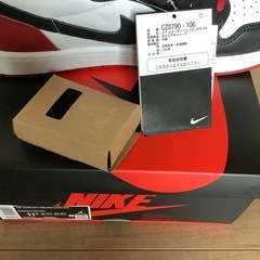 Nike air jordan 1 low retro og black toe 29.5cmの画像
