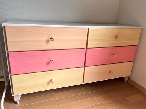 ピンク　チェスト　3段