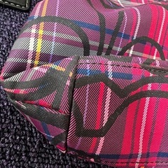 COACH チェック柄 ピンク バッグの画像