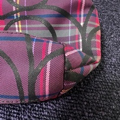 COACH チェック柄 ピンク バッグの画像