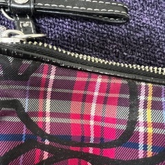 COACH チェック柄 ピンク バッグの画像