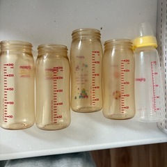 ピジョン哺乳瓶5本、コンビストローマグセットの画像