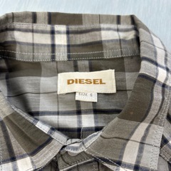DIESEL チェック柄 半袖シャツ Sの画像
