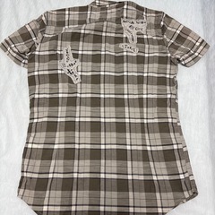 DIESEL チェック柄 半袖シャツ Sの画像