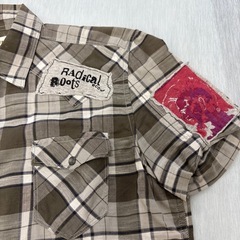 DIESEL チェック柄 半袖シャツ Sの画像