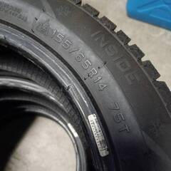 スタッドレスタイヤ　４本　155/65　R14の画像