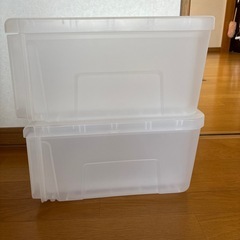 山新　引出し式収納ケース2個の画像
