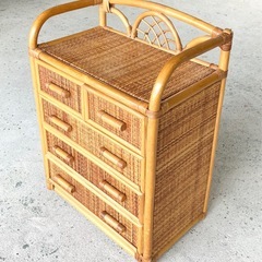 籐のチェスト　家具　の画像