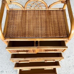 籐のチェスト　家具　の画像