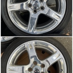 トヨタ アリスト Vベルテックス JZS161 純正ホイール 17インチ 8J +50 5穴 114.3 4本 クレスタ マーク2 チェイサーにの画像