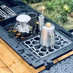 フラットバーナー プレート 五徳 鉄板 IGT規格 七輪 アウトドア キャンプ 鉄板 天板 鍋敷き 焚き火台 ガスコンロ (ポラリス)の画像