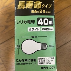 シリカ電球　40形　ホワイト　一個のみ　の画像