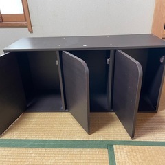カラーボックス 3段BOX 扉付きの画像