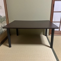 NITORI ダークブラウン テーブルの画像