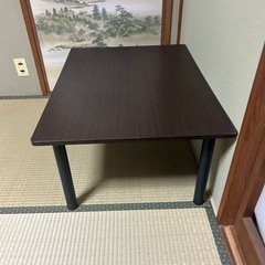 NITORI ダークブラウン テーブルの画像
