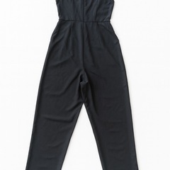 ZARA BASIC チェーンショルダー オールインワン ブラック Mサイズの画像