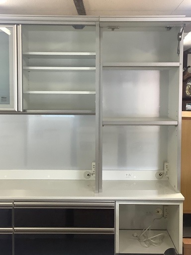 【引き取り限定・中古品】　綾野製作所　ラクシア　キッチンボード 外形寸法:幅1500&times;奥行450&times;高さ2020 (mm)