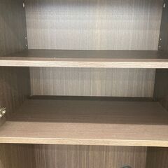 【リユースのサカイ野々市店】A-296　食器棚 茶 W(幅)59.5×D(奥行き)39.5×H(高さ)178cm ※クリーニング済みの画像