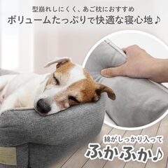 【未使用】ペット用スクエアベッド　ブラウン　Mの画像