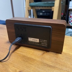 （決定済み！）正常動作です！　説明お読みください。アイリスオーヤマ　木目調　温度、湿度計付、置き時計　あげますの画像