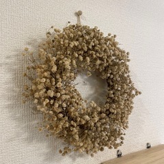 ドライフラワー かすみ草 リースの画像