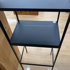 【リユースのサカイ野々市店】A-297　レンジ台 スチール黒 ※クリーニング済みの画像