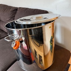 寸胴鍋 ガス火IH 兼用 70L 45cm ステンレス 寸胴 鍋 蓋付き ふた付きの画像