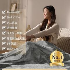 【決まりました】【未開封】電気毛布 掛け敷き兼用 タイマー付の画像