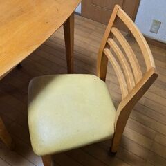 ダイニングテーブルとイス2脚セットの画像