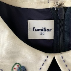 ファミリア130　青チェック　ワンピース　フォーマル（式服）の画像