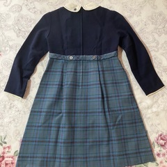 ファミリア130　青チェック　ワンピース　フォーマル（式服）の画像