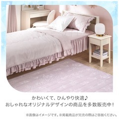 洗濯済美品✨【ニトリ】デコホームNクール 接触冷感キルトラグ 185x240cmの画像