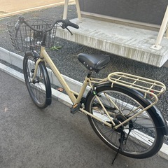 26インチ　自転車　ベージュの画像