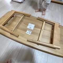 木製折りたたみローテーブルの画像