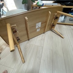 木製折りたたみローテーブルの画像
