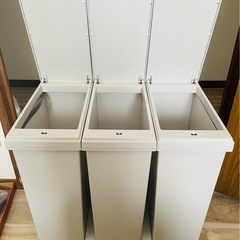 ニトリ横横型3分別 プッシュペールワゴン(60L) の画像