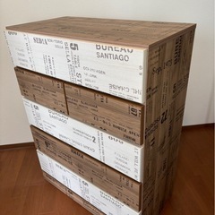 木製ラック 5段タンス　ホワイトとブラウンの画像