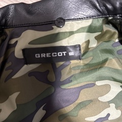 GRECOTのブラックレザージャケット ライダースジャケットの画像