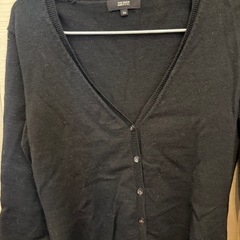 THE SHOP OZOC 黒 Vネック カーディガン サイズ36（S）の画像