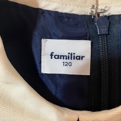 ファミリア120 　赤チェックワンピースフォーマル（式服）　の画像