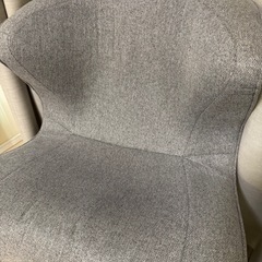 グレー系 1人掛けソファ コンパクトソファ ローソファの画像
