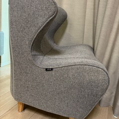 グレー系 1人掛けソファ コンパクトソファ ローソファの画像