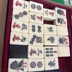 レトロな麻雀セットの画像