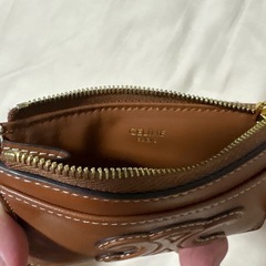 CELINEジップ付きカードホルダー キュイル トリオンフ /スムースラムスキンの画像