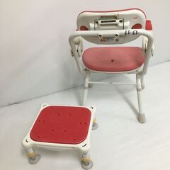 アロン化成 折りたたみシャワーベンチ Sフィット レッド/軽量浴槽台 あしぴた ソフト レッド 2点セット 介護用品 入浴介助 25j菊STの画像