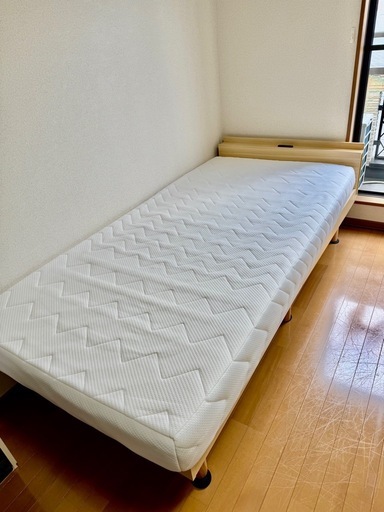 シングル すのこベッド・マットレスセット（引取り限定）