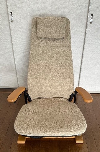 快適！通販生活 ゆり座 ロッキングチェア リクラニング 座椅子 W660×D680×H920mm 【中古】