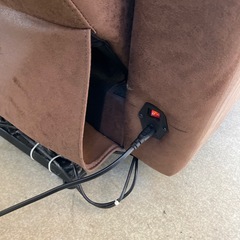 A2510-069 RELAX FORM 電動リクライニングソファ 3人掛け レザーテックス アニリン ブラウン キズ汚れ有り 動作確認済み　の画像